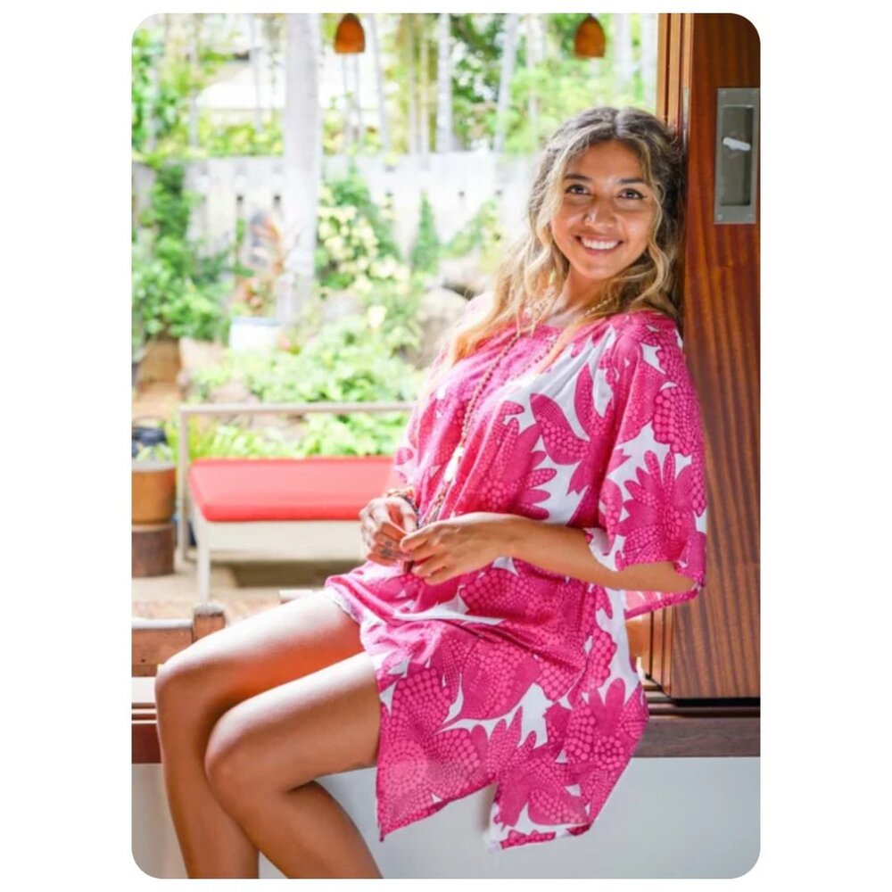 NWT Lani Lau Pink Yoko Dress sz OS